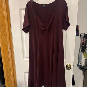 Torrid Rich Burgundy Midi Dress